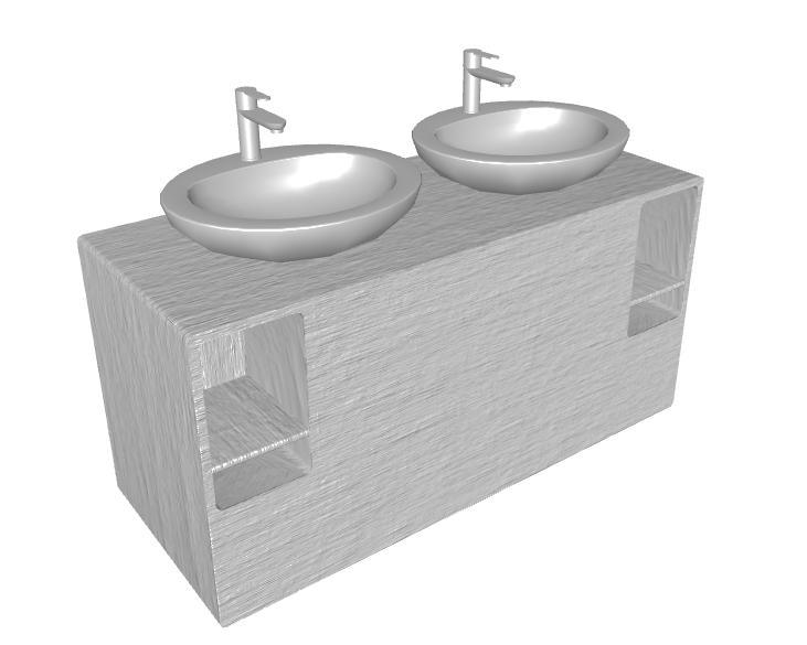 Lavabo Double vasque v1