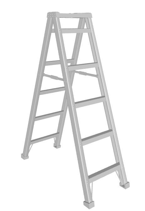 Echelle metallique dépliée v1