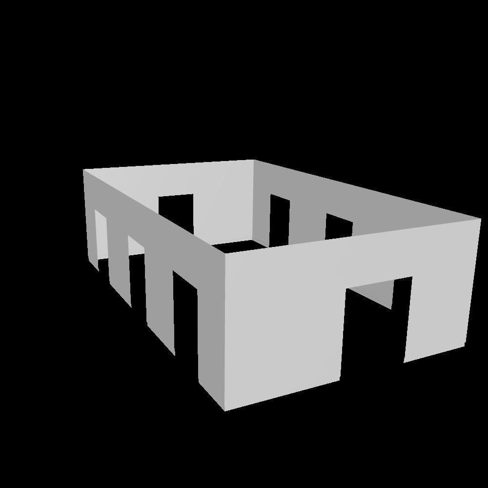 Cadre 6 portes pour couloir d'hôpital v1