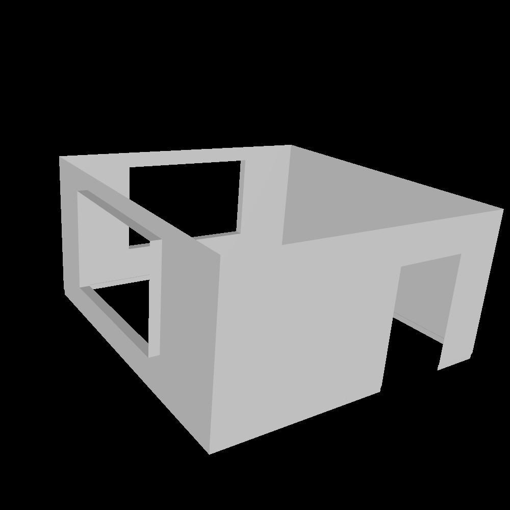 Cadre d'une piece moyenne avec 2 fenetres v1